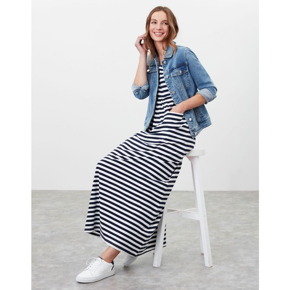 Joules Trudy Jersey Maxi Dress With Pockets 213097