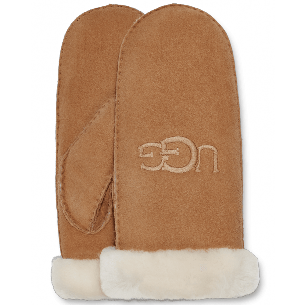 Shearling Embroidered Mitten