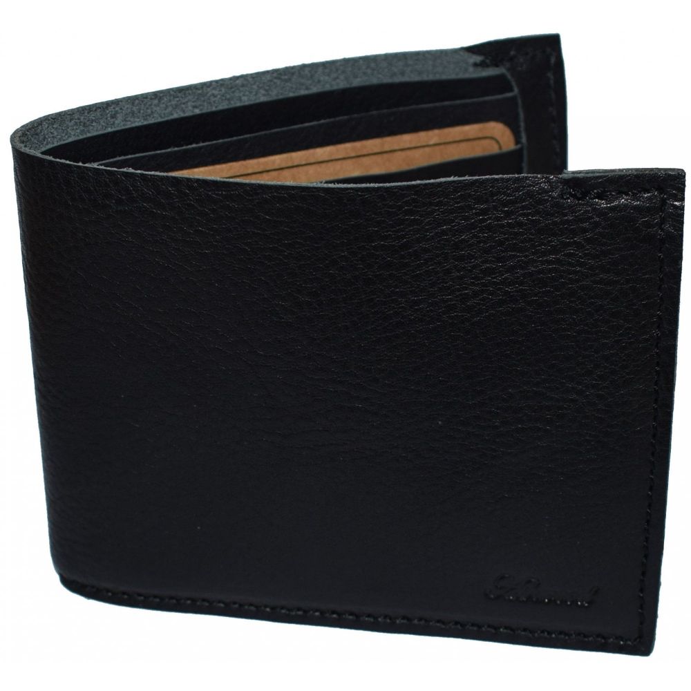 6 Card Leather Wallet- Black